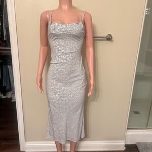 Zara Black and White Polka Dot Midi Dress. Size XS. Great Fit